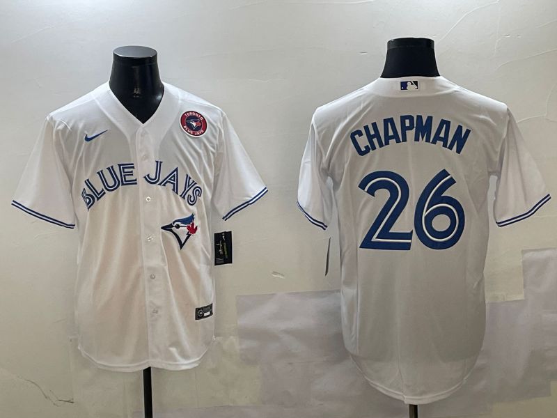 Men Toronto Blue Jays #26 Chapman White Game 2025 Nike MLB Jersey style 1